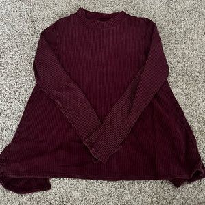 Open back, turtle neck, long sleeve top